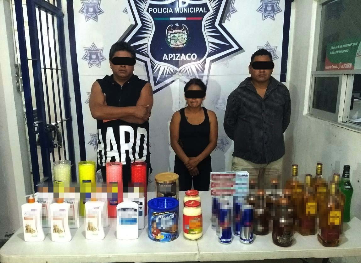 Roban tienda de abarrotes y son detenidos por policía de Apizaco