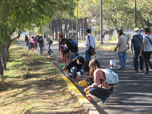 Efectúan Jornada de Limpieza en el bulevar Puebla-Tlaxcala