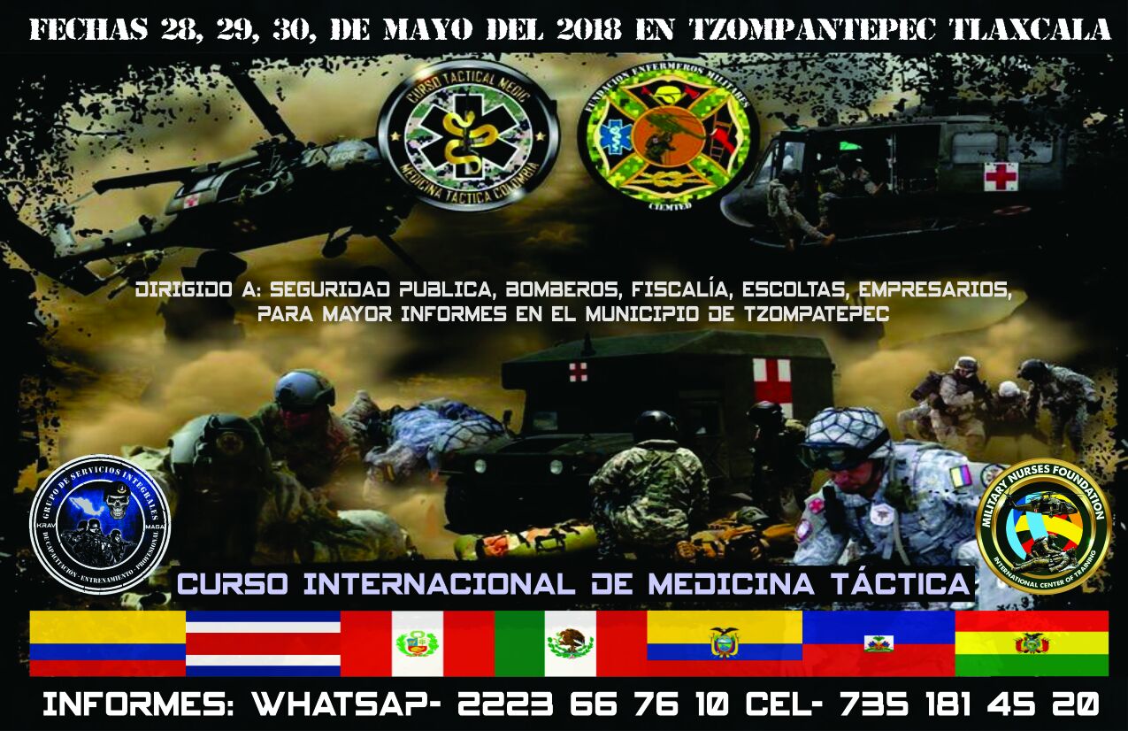 Tzompantepec invita al Curso Internacional de Medicina Táctica