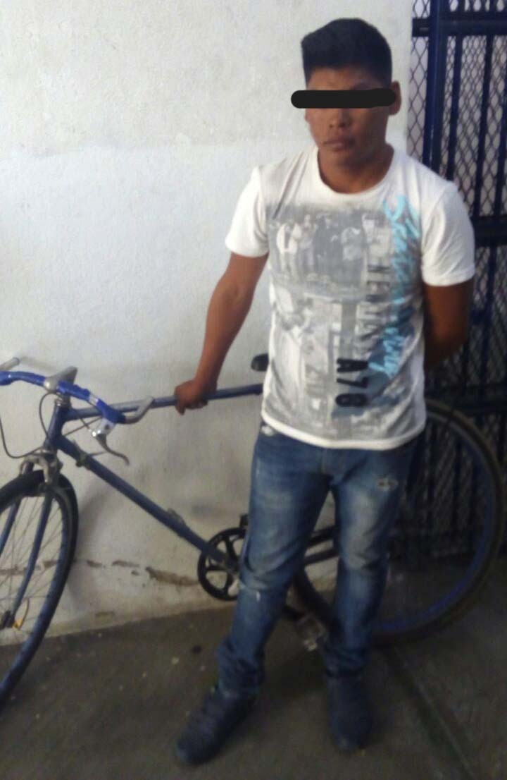 Robaba bicicleta y es detenido por policía de Apizaco