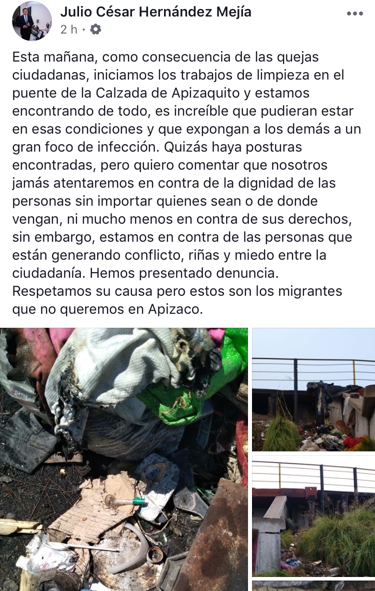 Resultado de imagen para ‘Estos son los migrantes que no queremos en Apizaco’: Edil