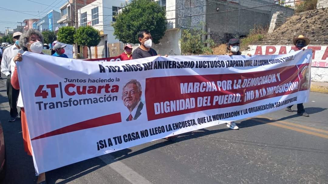 Marchan contra la imposición de candidatos de Morena en Tlaxcala - Cuarto  de Guerra Tlaxcala