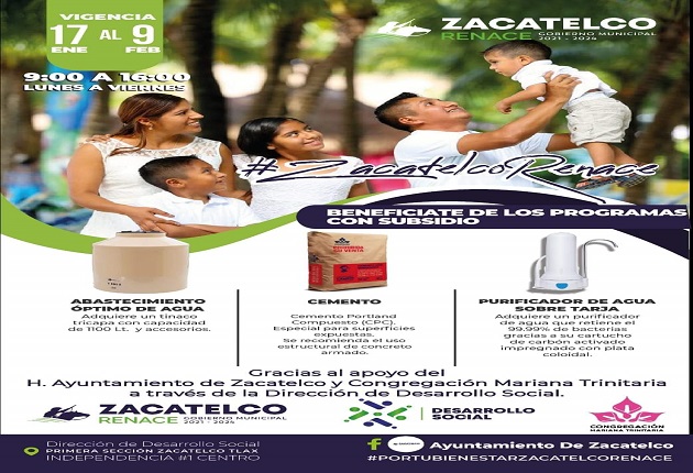 Convoca Ayuntamiento de Zacatelco a aprovechar programas de subsidios