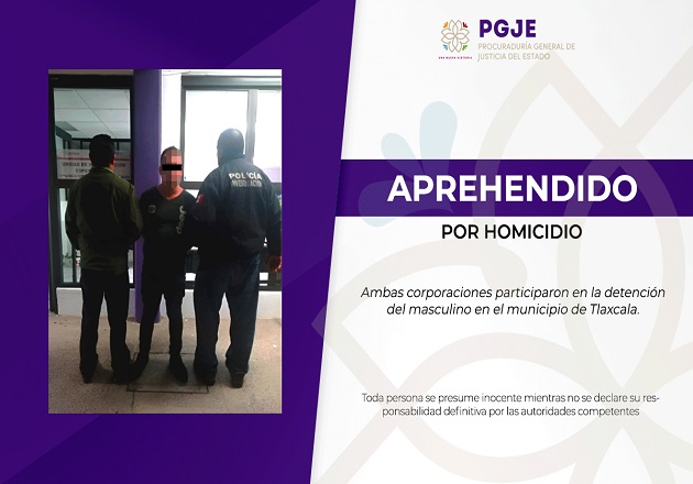 Colabora PGJE con Fiscalía de Guanajuato para aprehender a hombre por homicidio