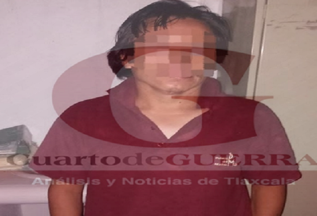 Se libra de ser linchado presunto ladrón, en Santa Cruz Tlaxcala