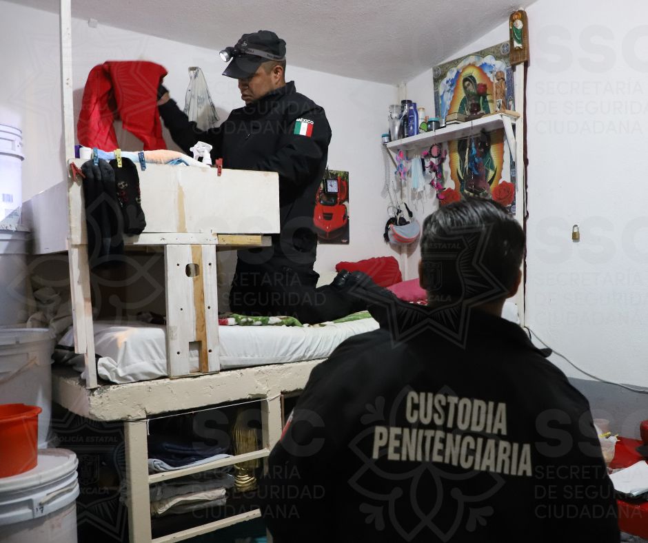 Realiza la Secretaría de Seguridad Ciudadana revisión preventiva en Cereso de Tlaxcala