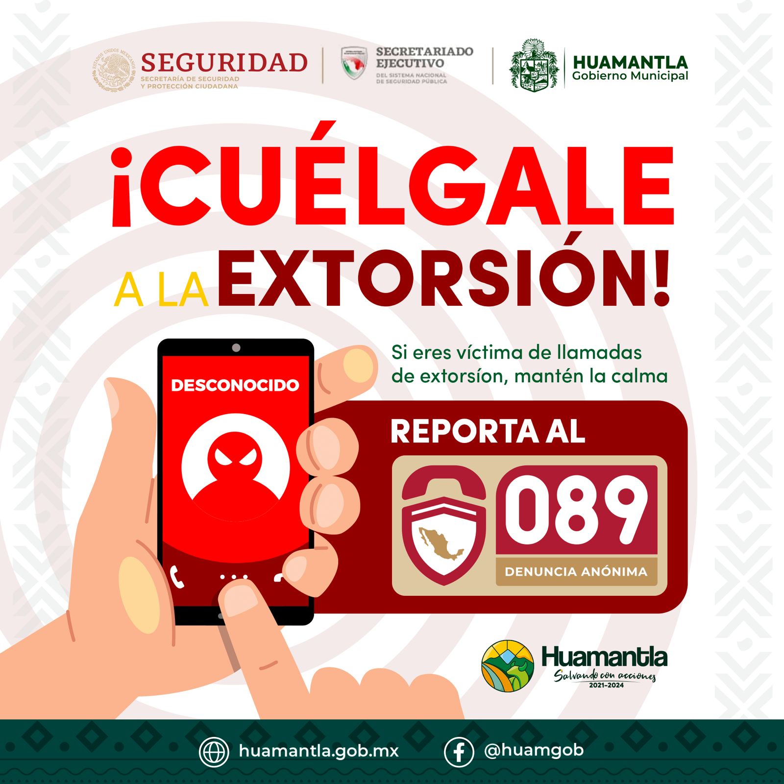 Advierte Gobierno De Huamantla Sobre Llamadas De Extorsión Telefónica Cuarto De Guerra Tlaxcala 9971