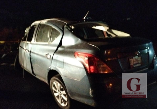 Hombre muere tras salir eyectado de su vehículo en Huamantla