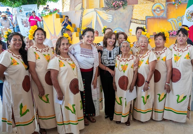 Encabeza gobernadora conmemoración del Día Internacional de los Pueblos Indígenas en Ocotelulco