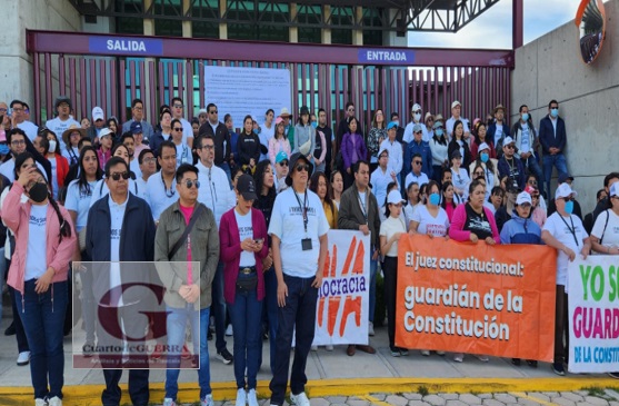 Trabajadores del Poder Judicial de la Federación en Tlaxcala se suman a paro nacional contra reforma