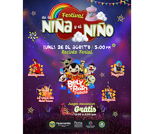 Mañana 26 de agosto Festival de las Niñas y de los Niños en la Feria de Huamantla