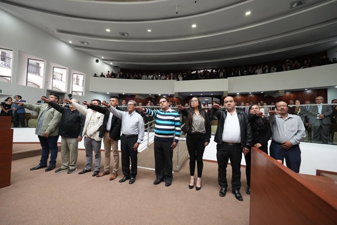 Rinde protesta ante el Congreso del Estado, Concejo Municipal de San Lucas Tecopilco