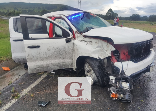 Accidente en carretera México-Veracruz deja al menos tres lesionados, a la altura de Españita