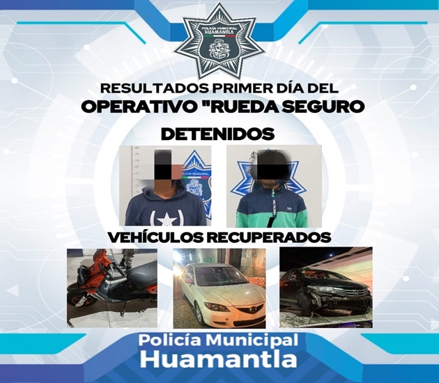 Operativo ‘Rueda seguro’ recupera tres vehículos con reporte de robo en su primer día