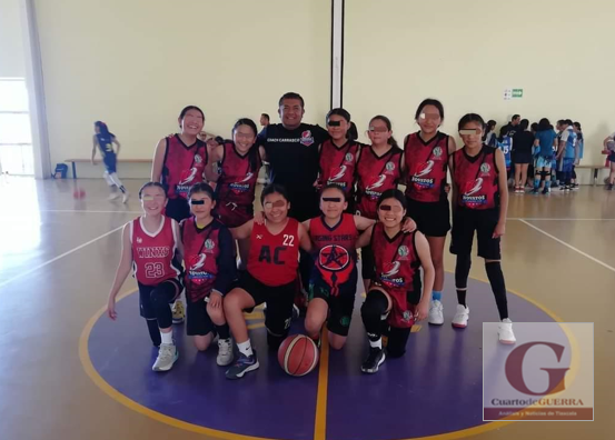 Club Novatos de Panotla se corona campeón del Torneo Telmex de Básquetbol en Rama Femenil