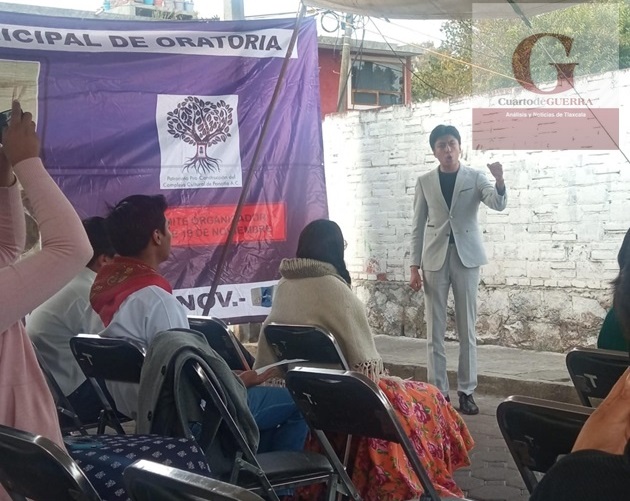 Estudiante de Técnica 40 ‘Siglo Veintiuno’ gana Concurso de Oratoria sobre el ‘Cuartelazo’, en Panotla