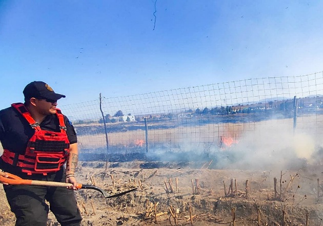 Atiende Protección Civil de Huamantla más de 70 incendios de pastizales; reitera medidas de prevención