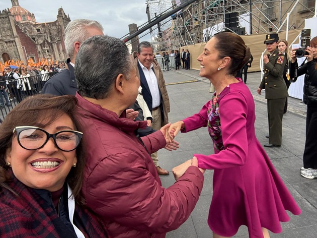 Presente gobernadora en mensaje de cien días de Presidenta Claudia Sheinbaum