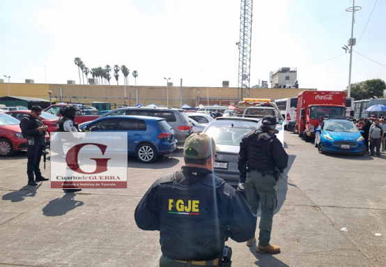 Realiza la FGJE en Tlaxcala operativo para recuperar vehículos con reporte de robo