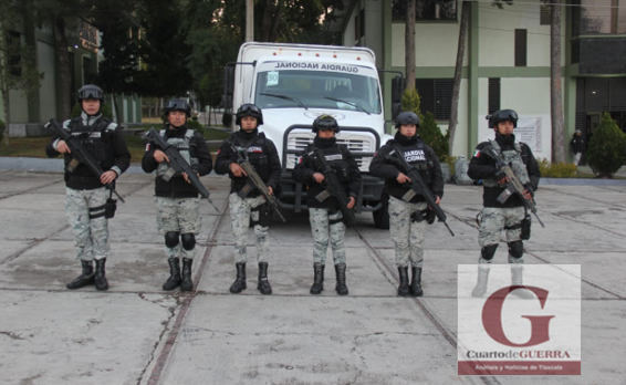 Se unen 300 elementos de la GN asignados a Tlaxcala a misión de ‘sellamiento’ de la frontera norte