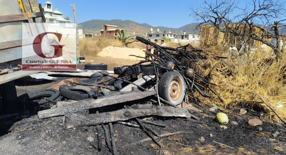 Incendio en galera de Tlaxco deja solo daños materiales