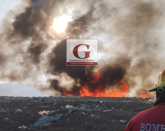 Incendio en relleno sanitario de Nanacamilpa: autoridades trabajan para controlar la situación