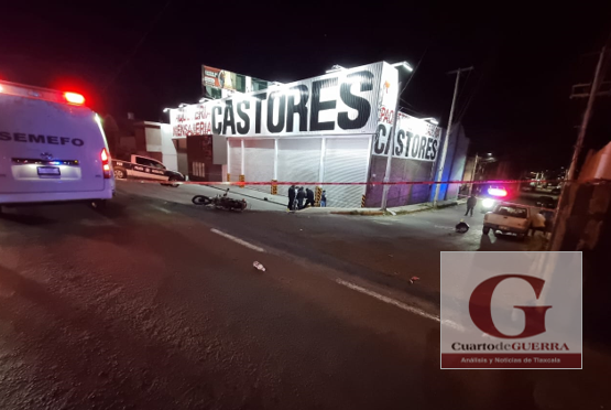 En supuesto estado de ebriedad, se accidenta pareja de motociclistas y muere el hombre en Chiautempan