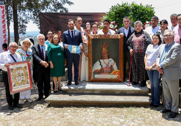 Honra presidente Alfonso Sánchez la memoria de Xicohténcatl Axayacatzin con un acto de hermandad internacional