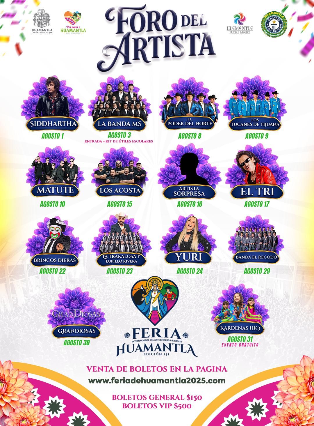 Huamantla presenta la mejor cartelera artística de la región y una de las más importantes del país