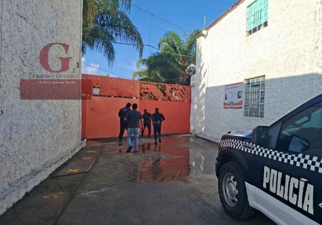 Trabajador de seguridad privada es detenido intentado robar en empresa de agua en Panotla