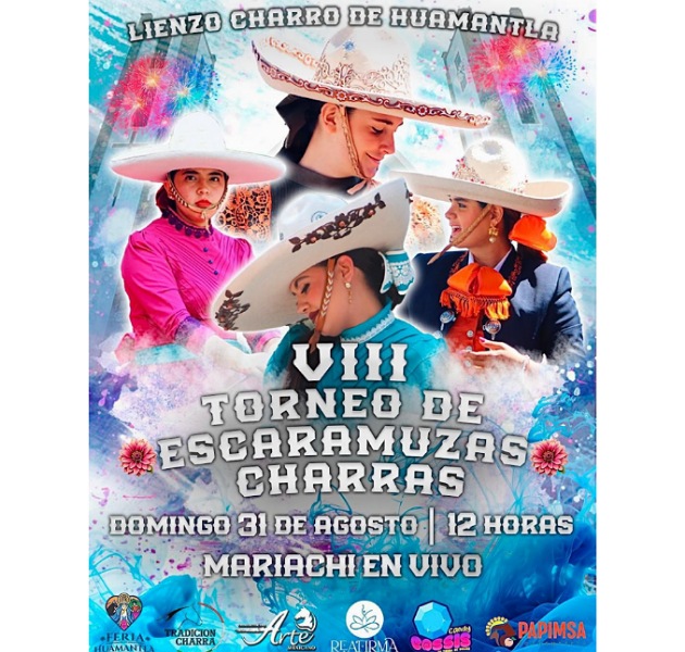 Se realizará el VIII Torneo de Escaramuzas Charras en Huamantla en cierre de feria