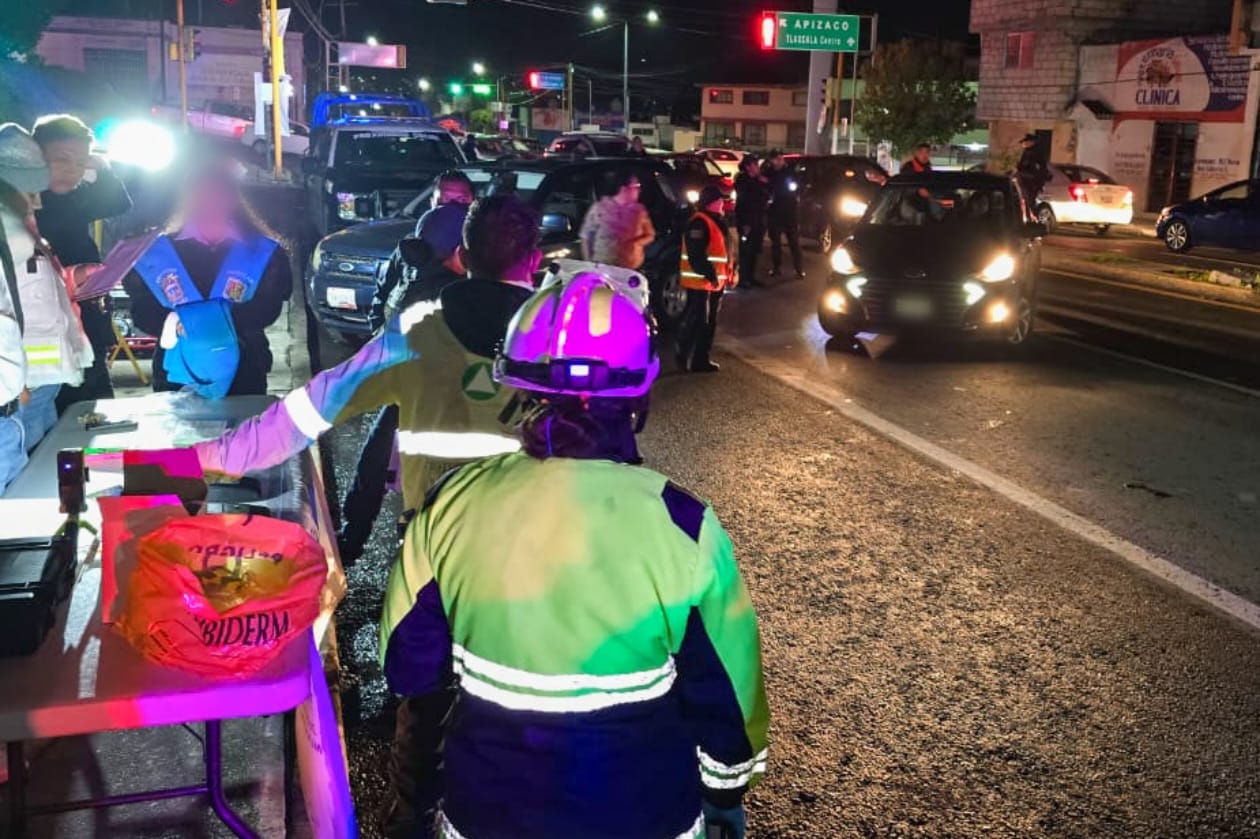 Policía Municipal de Tlaxcala previene accidentes con operativo de alcoholimetría