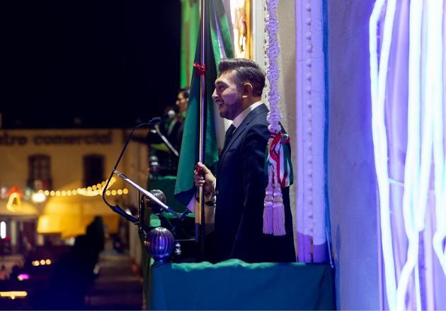 Salvador Santos Cedillo encabeza el Grito de Independencia en Huamantla