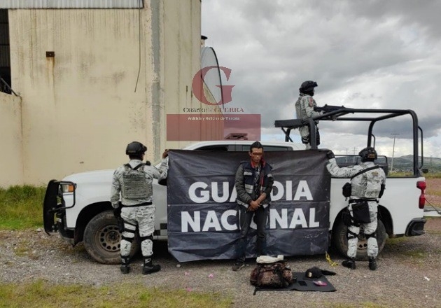 Guardia Nacional detiene a hombre en Calpulalpan por  robar en inmueble asegurado