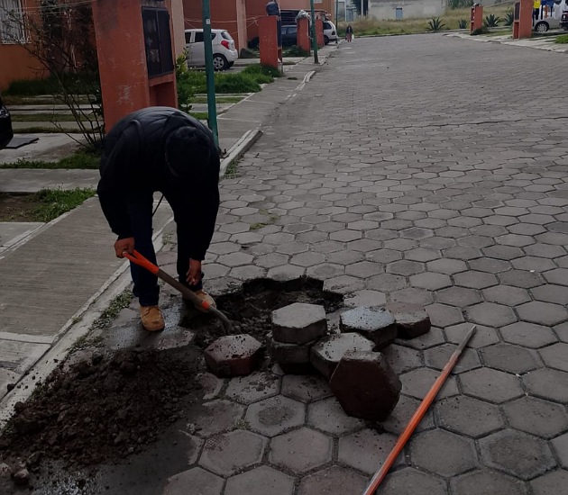 Avanzan los trabajos de mantenimiento y reparación en distintos puntos de Huamantla