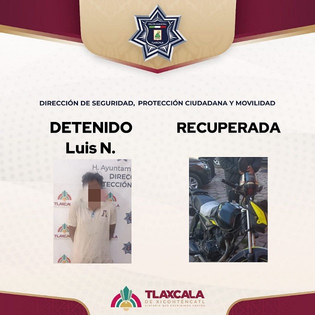 En reacción oportuna y en coordinación con el C2 policía de la capital recupera motocicleta robada