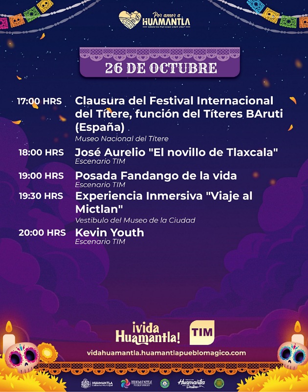 Huamantla invita a disfrutar las actividades del Festival Vida Huamantla este domingo