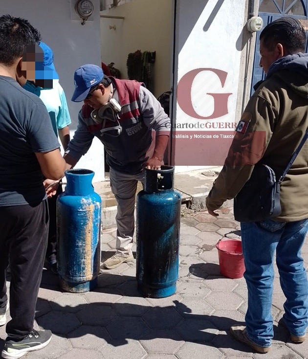 Fugas de gas en Calpulalpan y Panotla dejan a una mujer lesionada y conatos de incendio