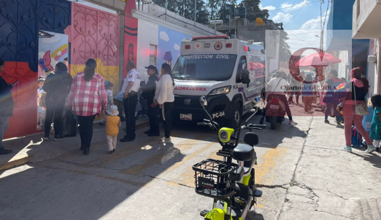 Alarma por supuesta fuga de gas en Jardín de Niños de Calpulalpan