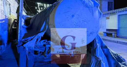 Guardia Nacional y SEDENA decomisan camioneta con megatanque de gas en Atotonilco, Ixtacuixtla