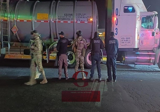 ¡Golpe al narcotráfico en el Arco Norte! Aseguran pipa con precursores para fentanilo y explosivos en Calpulalpan