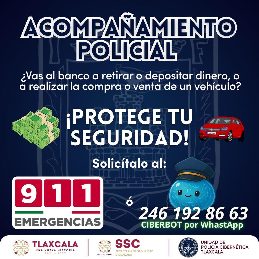 La SSC brinda acompañamiento policial bancario y para compra y venta de vehículos