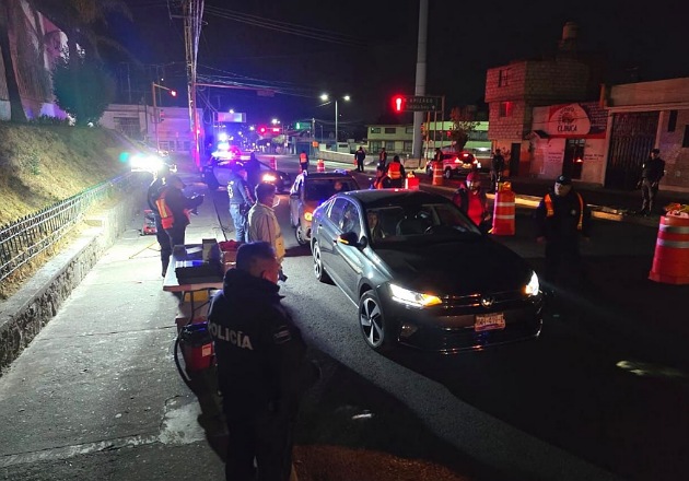 Con operativo de alcoholimetría Ayuntamiento de Tlaxcala cuida a la población y previene accidentes
