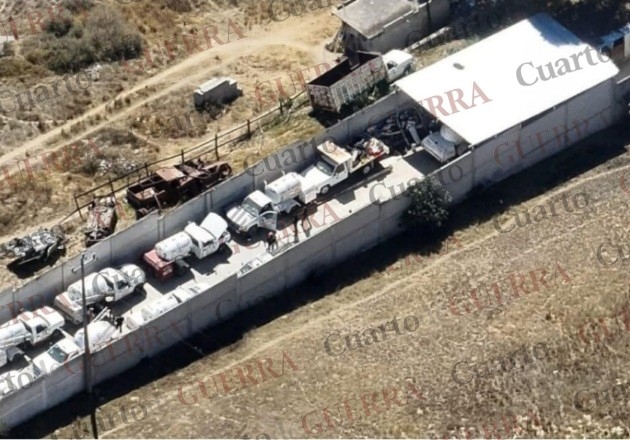 FGR revienta supuesta propiedad del alcalde de Tepetitla; hallan patrulla y 10 pipas de 'huachigas'