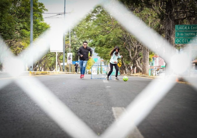 Gobierno de Alfonso Sánchez García realiza el segundo circuito 'Muévete Tlaxcala' con domingo futbolero