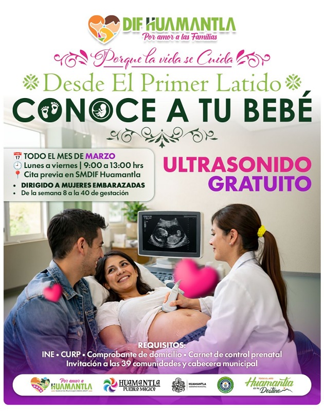 En Huamantla, el cuidado prenatal con ultrasonidos gratuitos es una realidad durante todo marzo