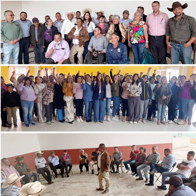 Desde Nanacamilpa, Miriam Martínez escucha a mujeres líderes y productores del campo que piden mayor respaldo