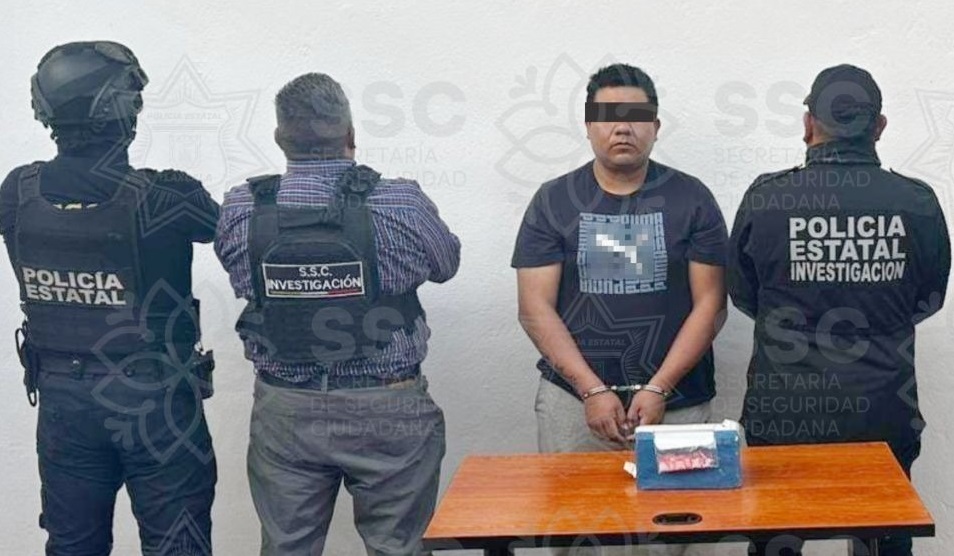 Detiene Secretaría de Seguridad Ciudadana a presunto narcomenudista en Xicohtzinco