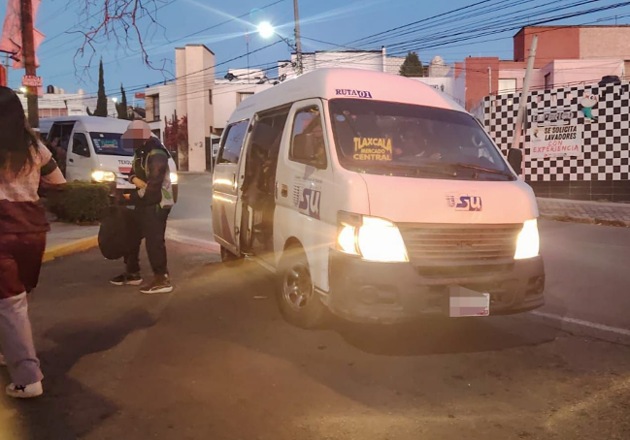 Policía Municipal de Tlaxcala refuerza seguridad en transporte público con operativo de proximidad social