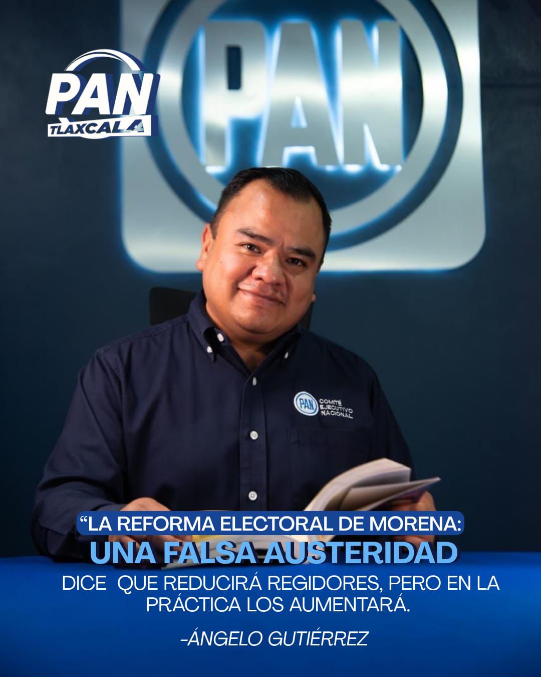 La reforma electoral de Morena: una falsa austeridad que encarece la democracia: PAN Tlaxcala.